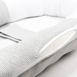 Doomoo Babynest - stribet grå-Børn Nest