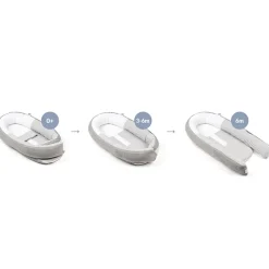 Doomoo Babynest - stribet grå-Børn Nest