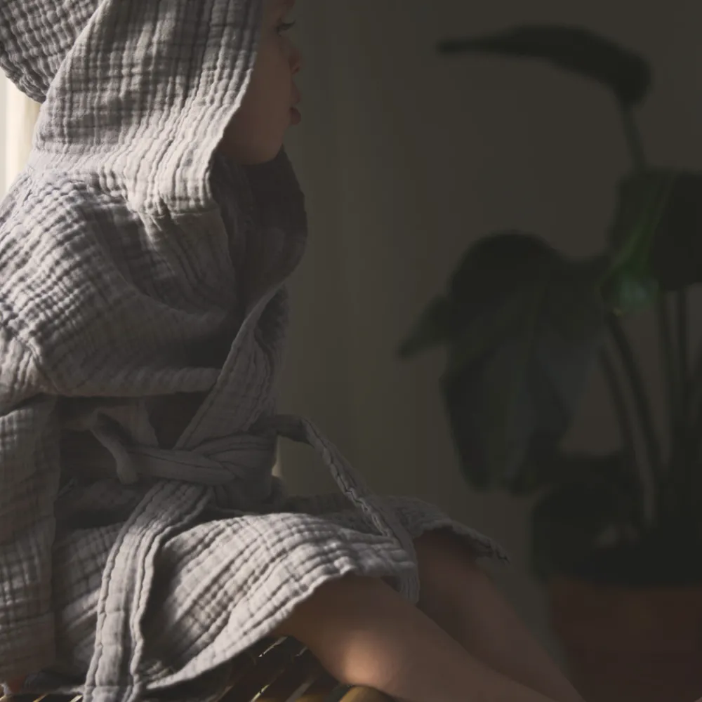 Lille Kanin Badekåbe, Brown Smoke, 3-4 år, 98/104-Børn Badekåber & Håndklæder|Badekåber