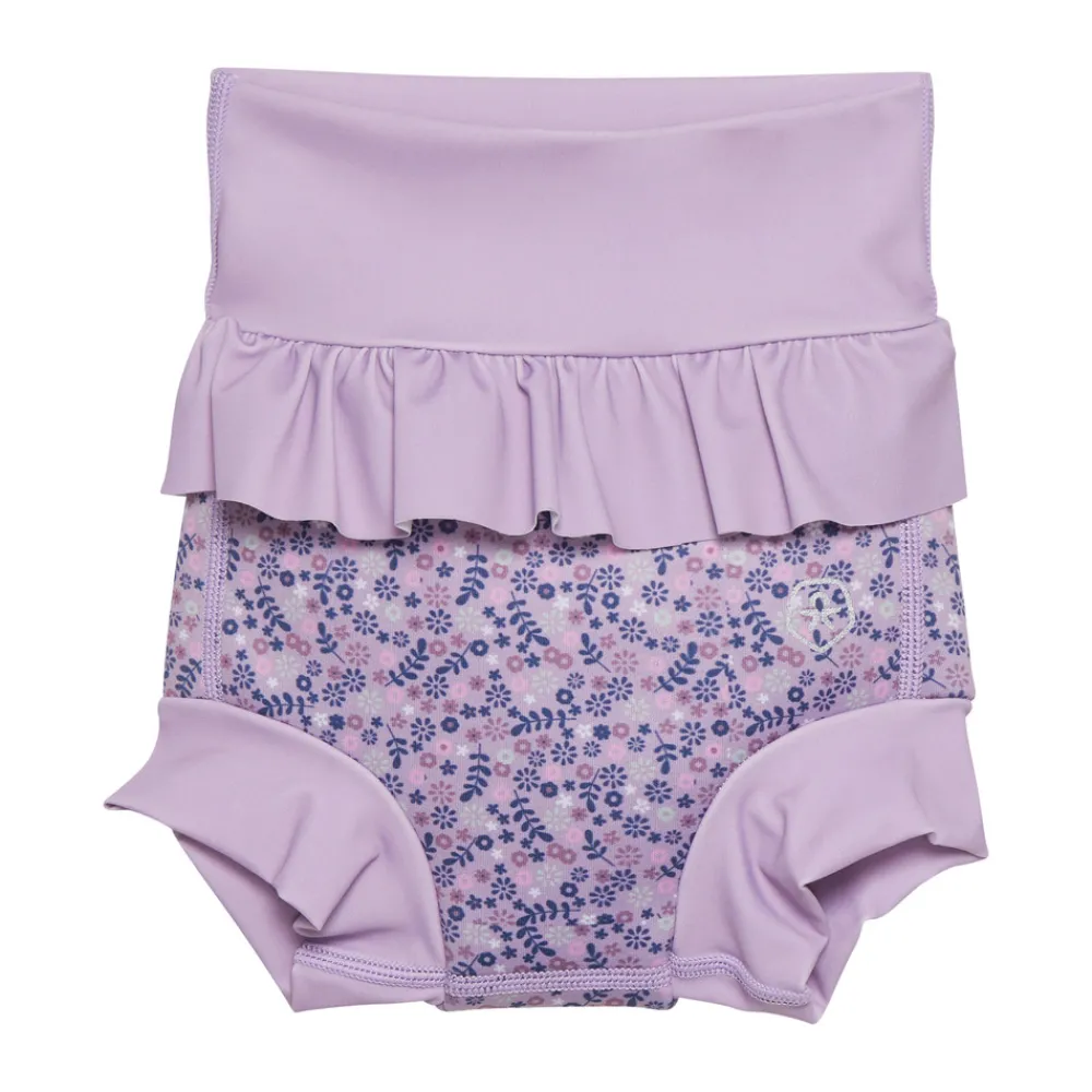 Color Kids Badeshorts med flæser - Lavender Mist- Blebadebukser
