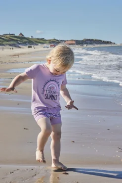 Color Kids Badeshorts med flæser - Lavender Mist- Blebadebukser