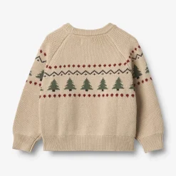 Wheat Balou Jacquard Pullover - Warm Sand- Juletøj|Cardigans, Veste & Trøjer