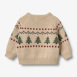 Wheat Balou Jacquard Pullover - Warm Sand- Juletøj|Cardigans, Veste & Trøjer
