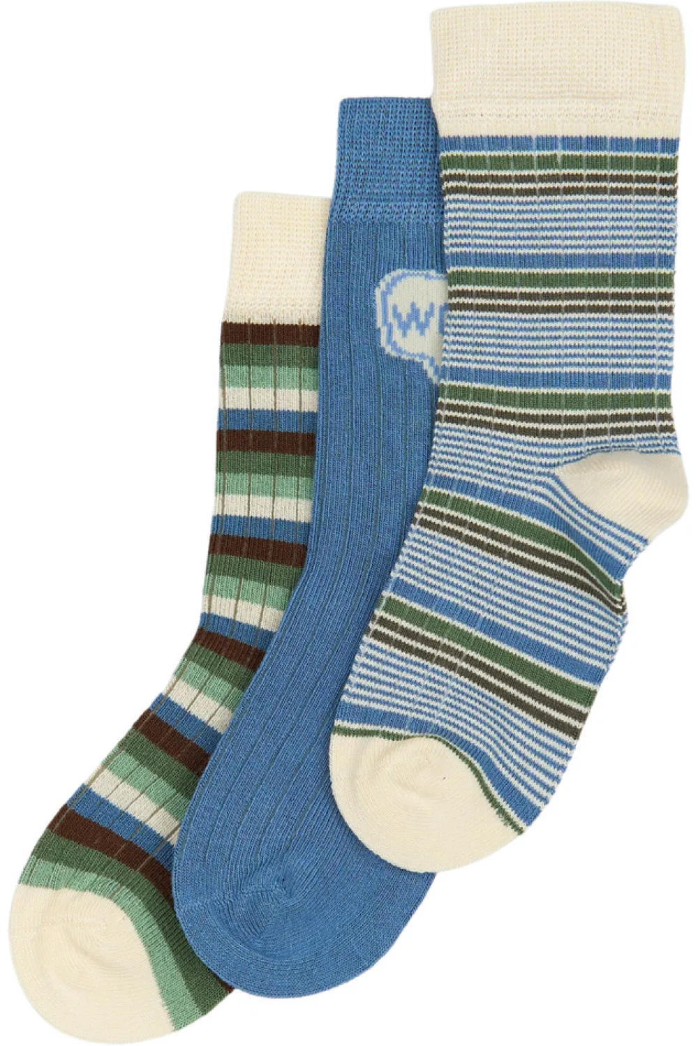 MINIPOP Bamboo strømper 3 pak - BLUE MIX- Strømper|Multipack