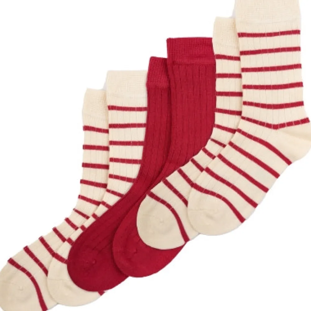 MINIPOP Bamboo strømper 3 pak - Chili Pepper- Strømper|Multipack