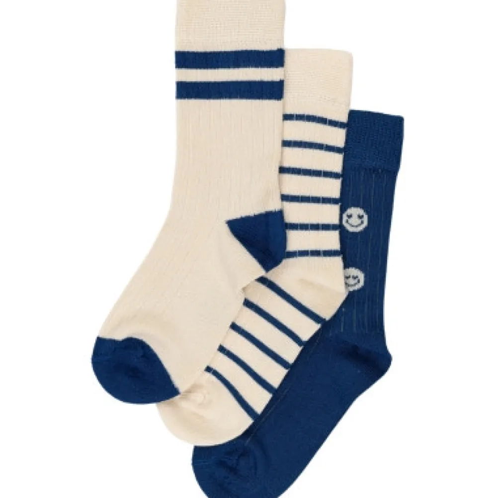 MINIPOP Bamboo strømper 3 pak - COBALT MIX- Strømper|Multipack