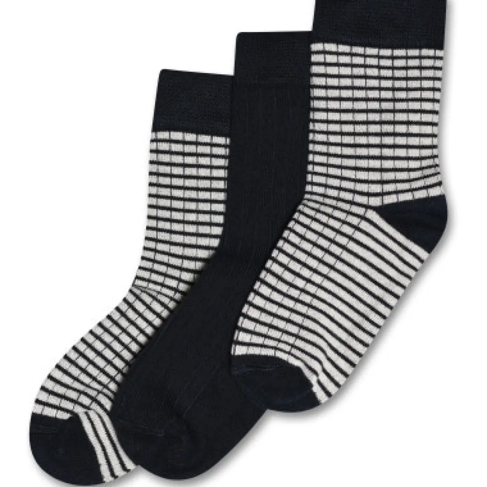 MINIPOP Bamboo Strømper 3 pak - Navy- Strømper|Multipack