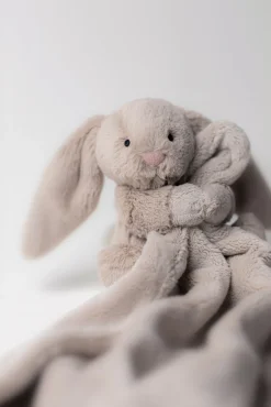 JellyCat Bashful Kanin, Beige nusseklud- Nusseklude