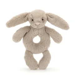 JellyCat Bashful kanin, beige ring rangle- Rangler I Plys