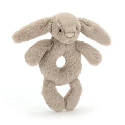 JellyCat Bashful kanin, beige ring rangle- Rangler I Plys