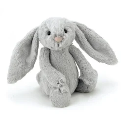 JellyCat Bashful kanin mellem - silver- Bamser