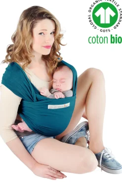 Love Radius By Je Porte mon Bebé Basic økologisk strækvikle blå- Bæreseler & Vikler