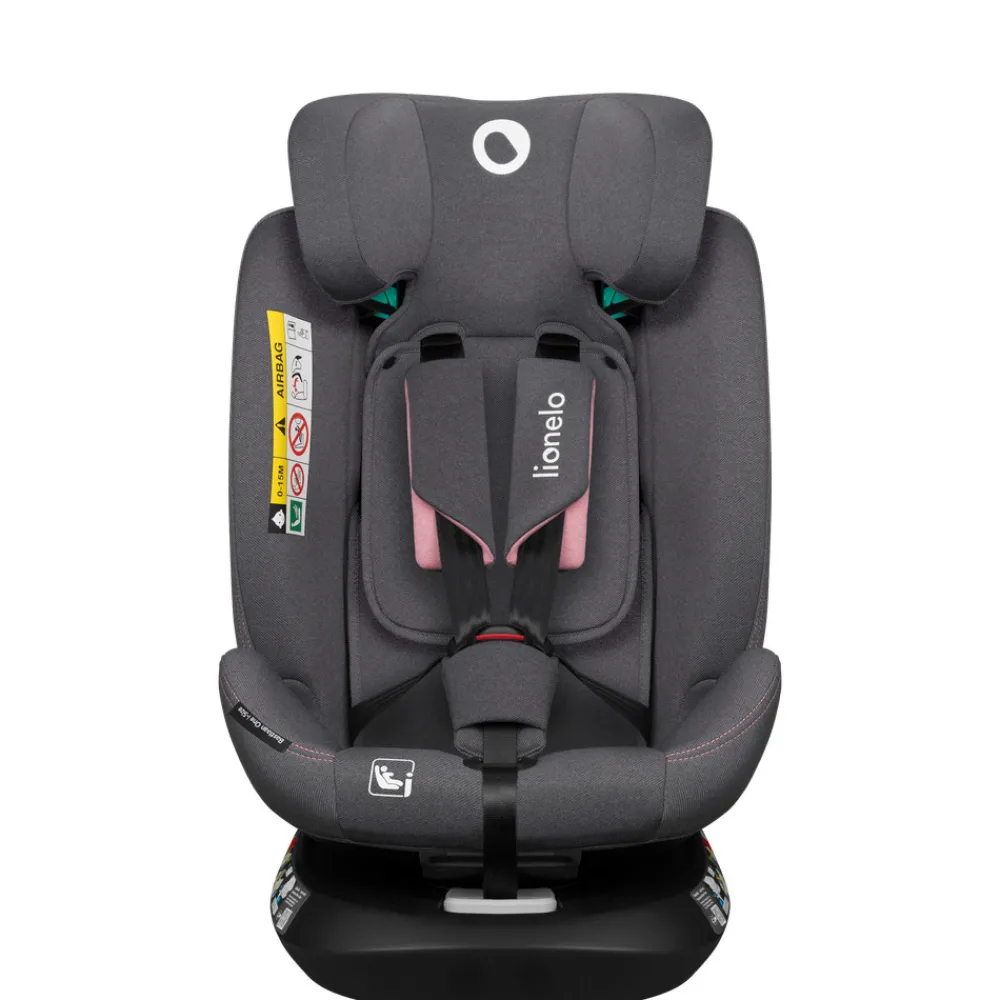 Lionelo Bastiaan one i-size - pink rose- Autostole Med Integreret Baser|Autostole 40-150 Cm (0-12 År)