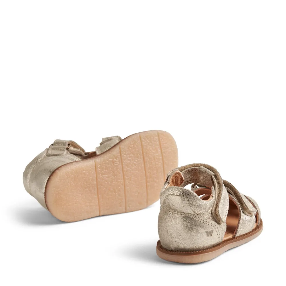 Wheat Baya lukket glimmer sandal - grey- Sandaler Med Blink|Sandaler Med Lukket Tå