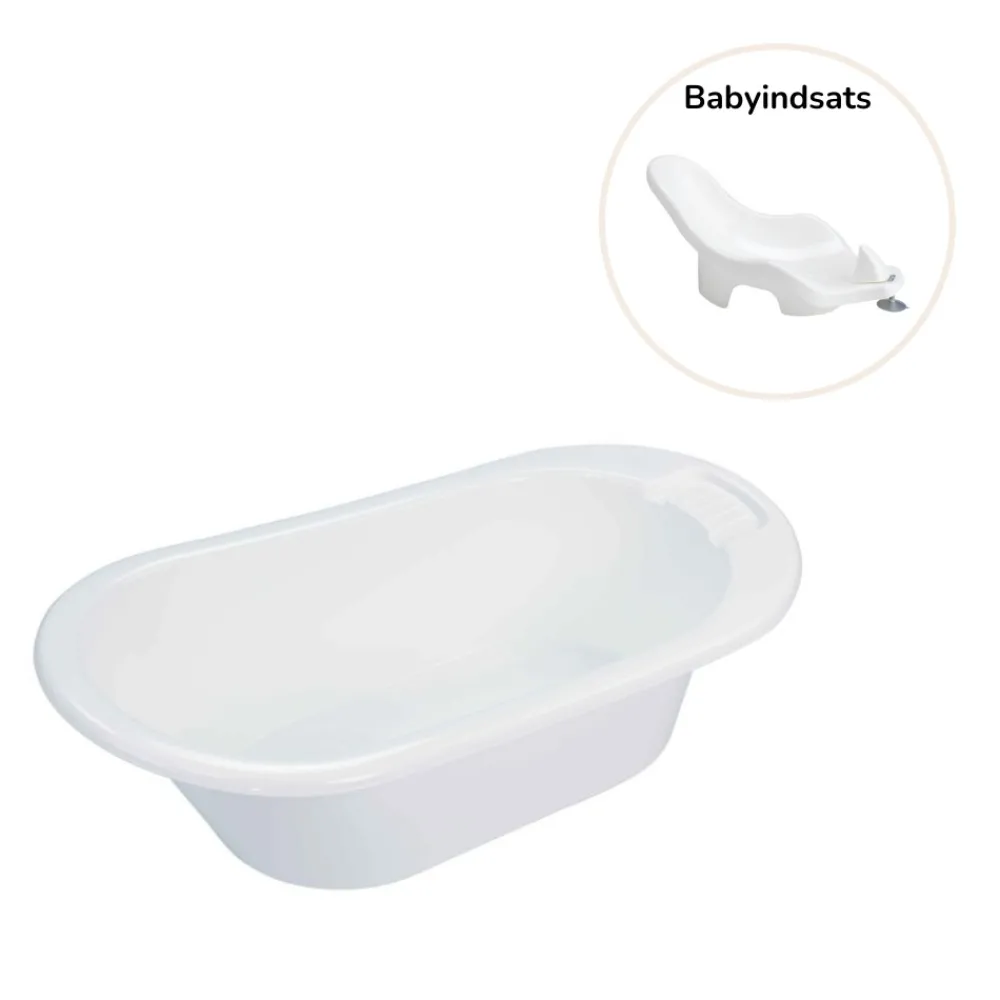 Bébé-Jou Bebejou badekar inkl. aquasit baby support - Hvid- Badekar, Stativer & Badestole