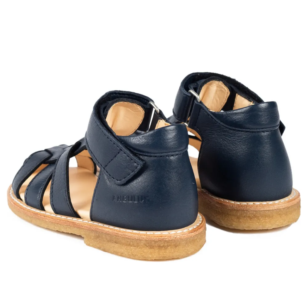Angulus Begynder sandal med velcrolukning - Navy- Sandaler Med Lukket Tå|Begyndersandaler
