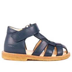 Angulus Begynder sandal med velcrolukning - Navy- Sandaler Med Lukket Tå|Begyndersandaler