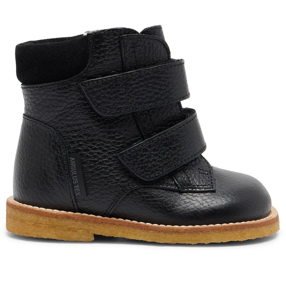 Angulus Begynder Tex Støvle Med Velcro - SORT- Vinterstøvler