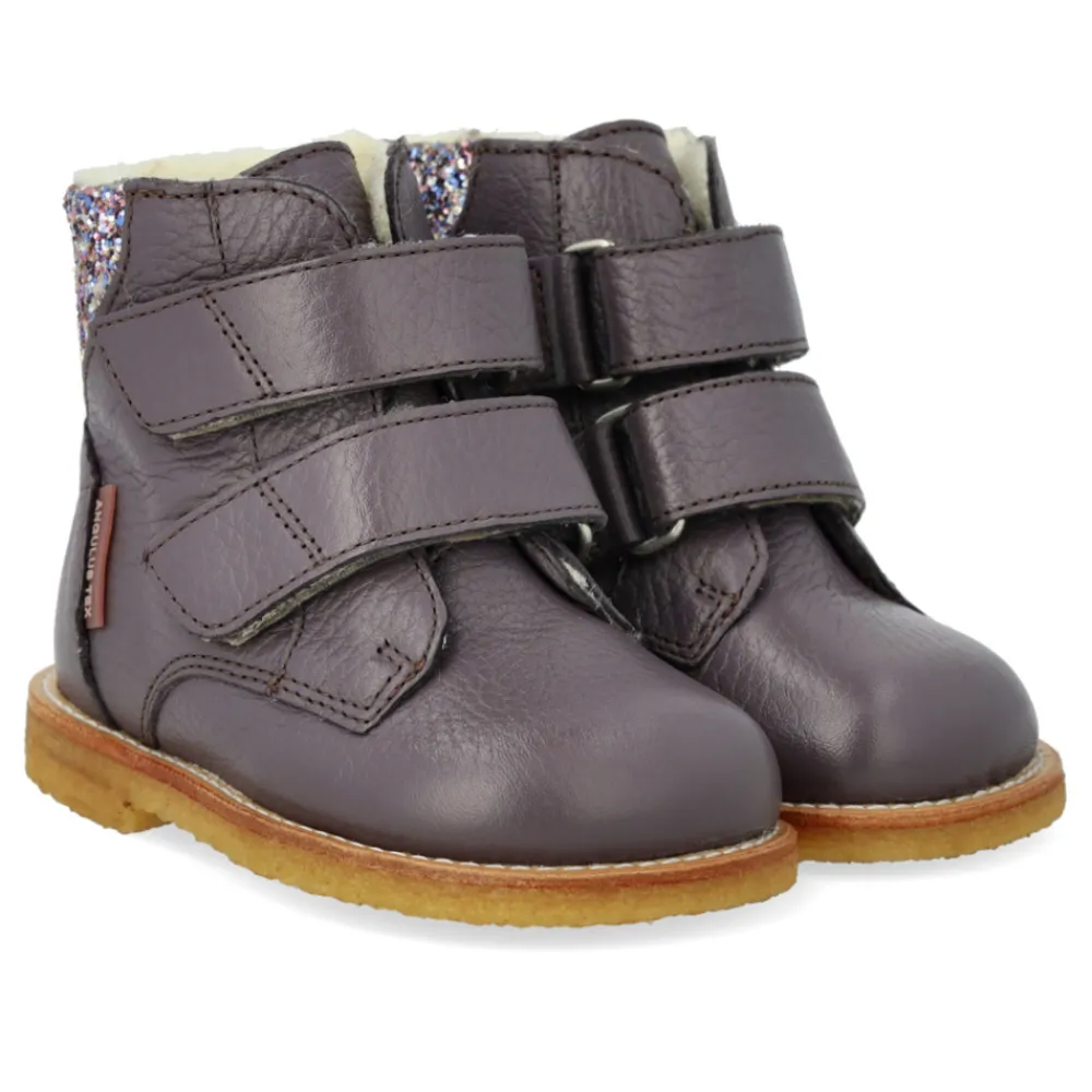 Angulus Begynder TEX-støvle med glitter og velcro - 4314- Vinterstøvler