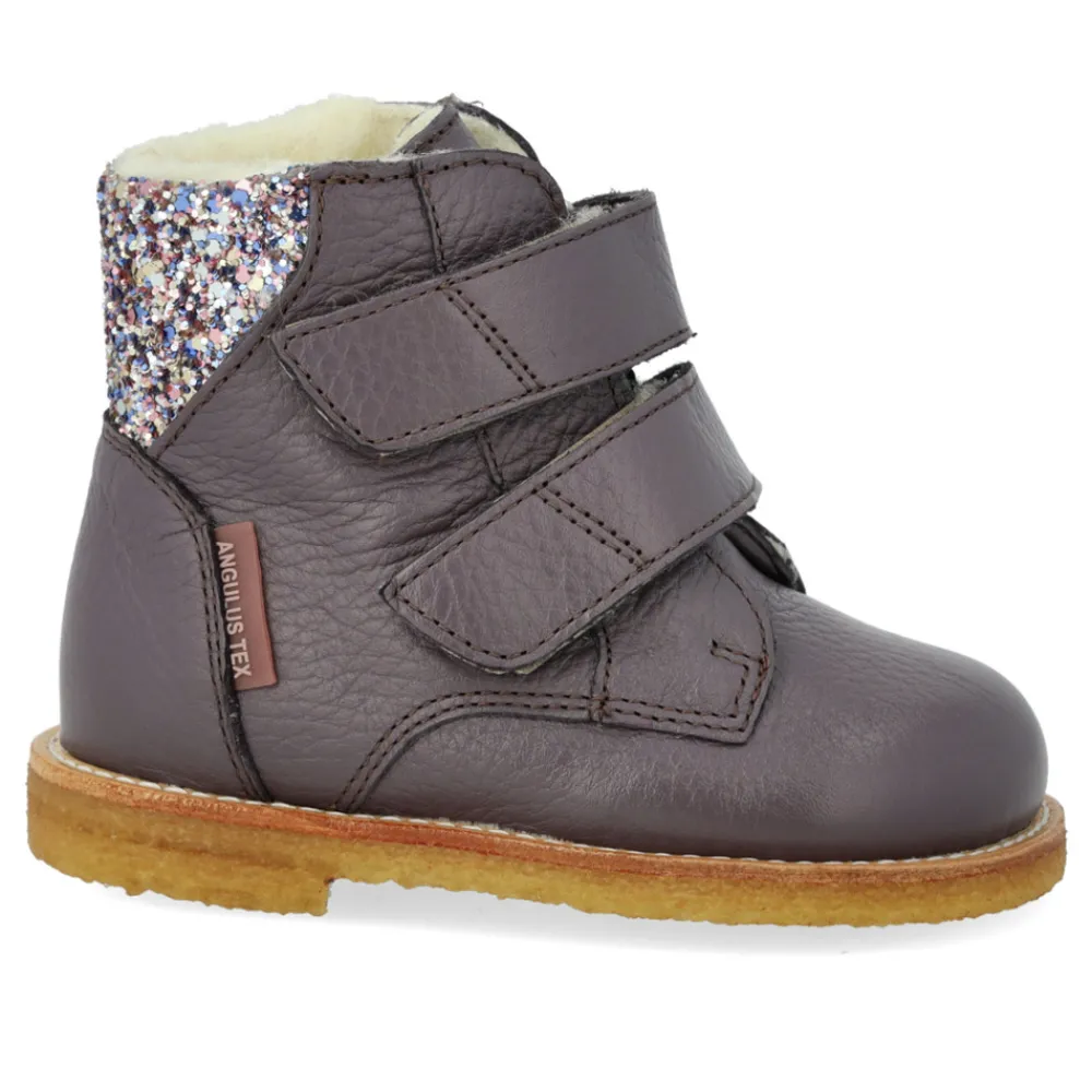Angulus Begynder TEX-støvle med glitter og velcro - 4314- Vinterstøvler