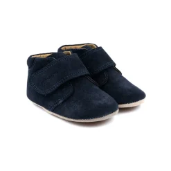 Pompom Begynder velcro season - Navy suede- Hjemmesko