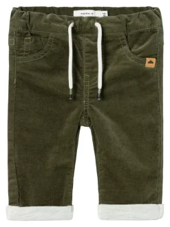 NAME IT Ben regular cord bukser - TEA LEAF- Bukser