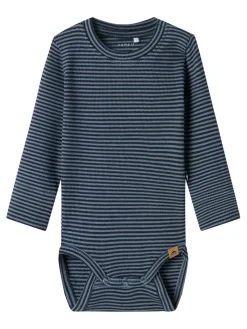 NAME IT Berro R Langærmet Body - Navy Blazer- Bodystocking Langærmet