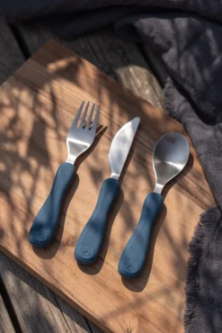 Sebra Bestik, silikone, Fanto, nordic blue- Bestik