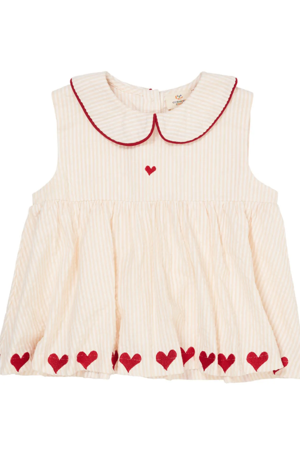 Copenhagen Colors Bæk og bølge bluse m. hjerter - DUSTY ROSE- Bluser