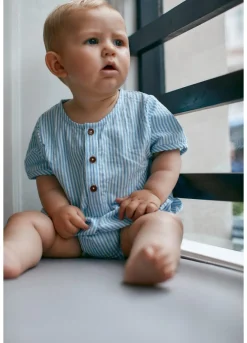 Copenhagen Colors Bæk og bølge romper - SKY BLUE- Bodystocking Kortærmet