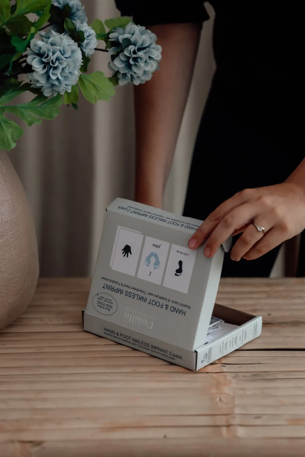 Vanilla COPENHAGEN Blækfri hånd og fodaftryk 2-pak - Blå/Sort- Hånd- & Fodaftryk