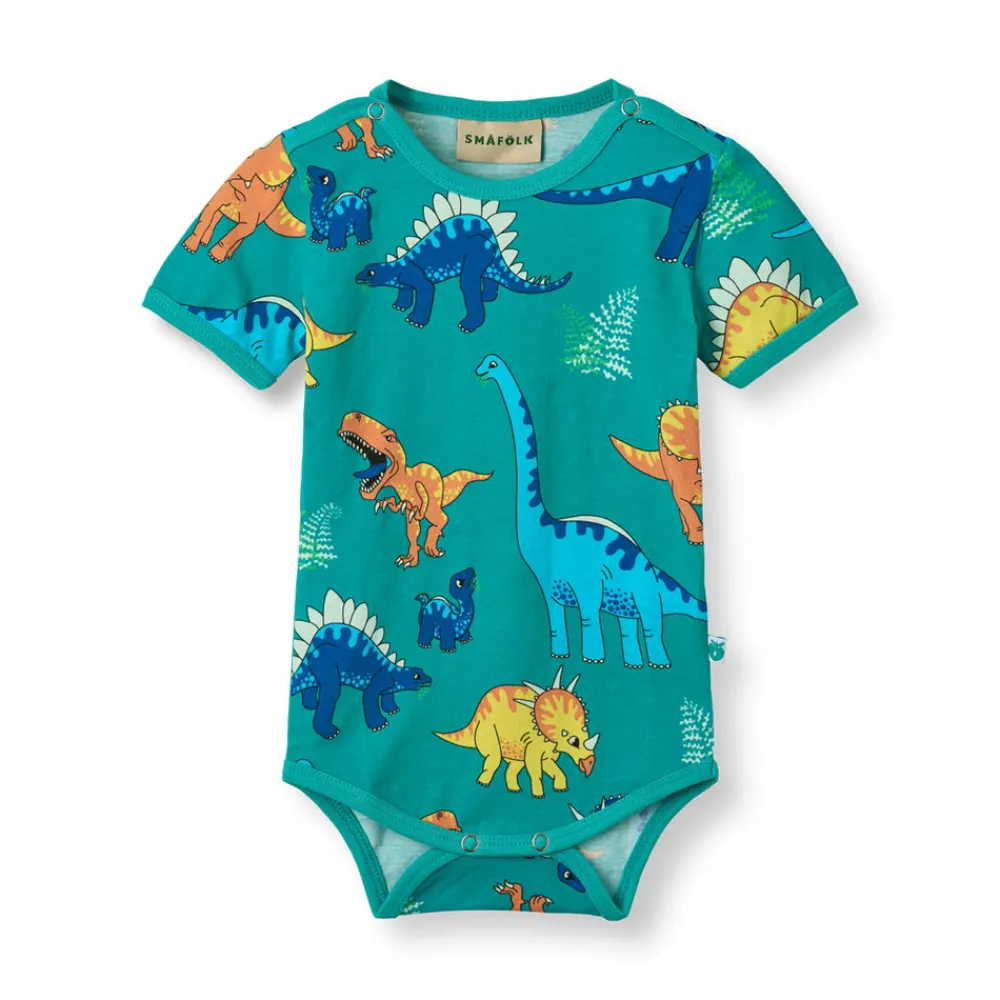 Småfolk Body kortærmer - Teal- Bodystocking Kortærmet