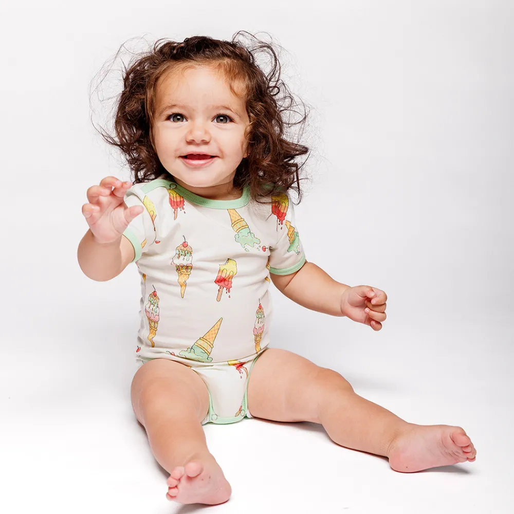 Småfolk Body kortærmet - Marsmallow- Bodystocking Kortærmet