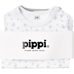 Pippi Body Kortærmet Med Print 4-Pak - 190- Multipack|Bodystocking Kortærmet