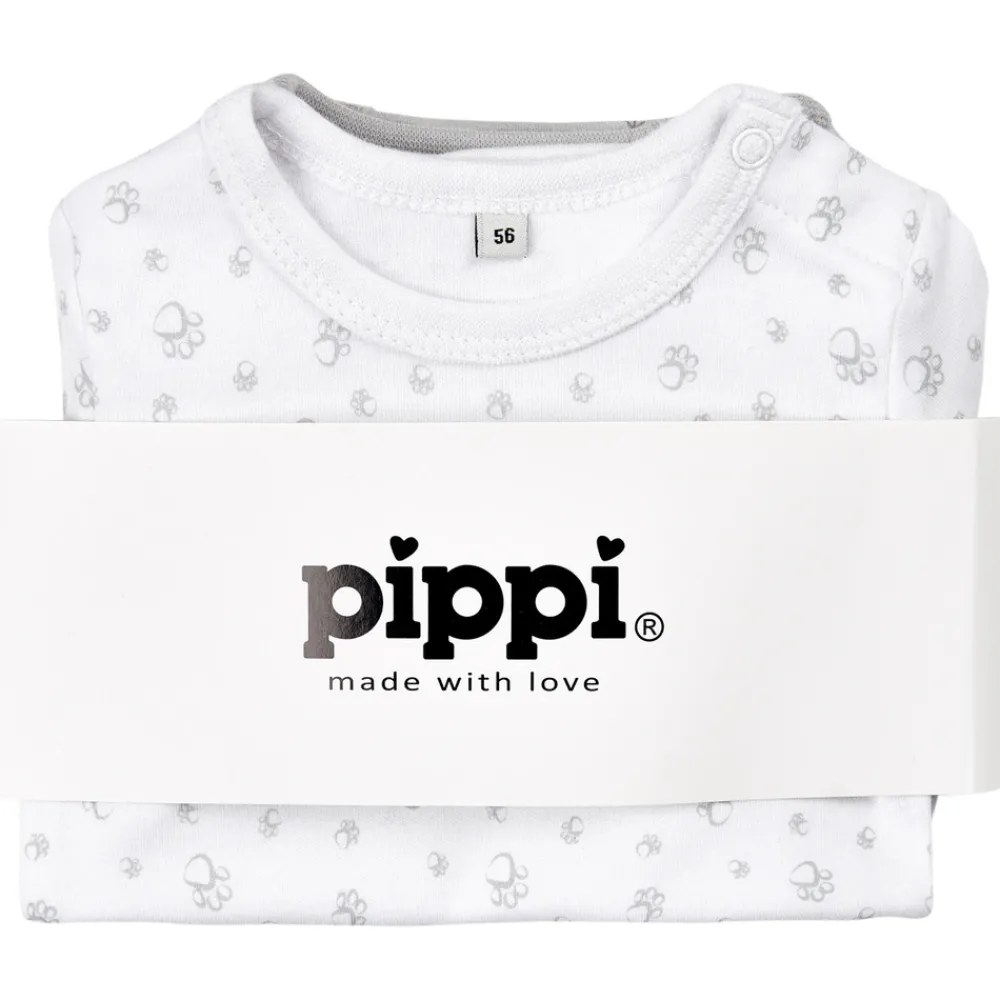 Pippi Body Kortærmet Med Print 4-Pak - 190- Multipack|Bodystocking Kortærmet