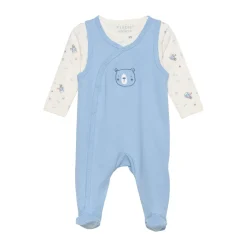 Fixoni Body langærmet m.romper - Ashley Blue- Bodysæt|Heldragter M. Fod
