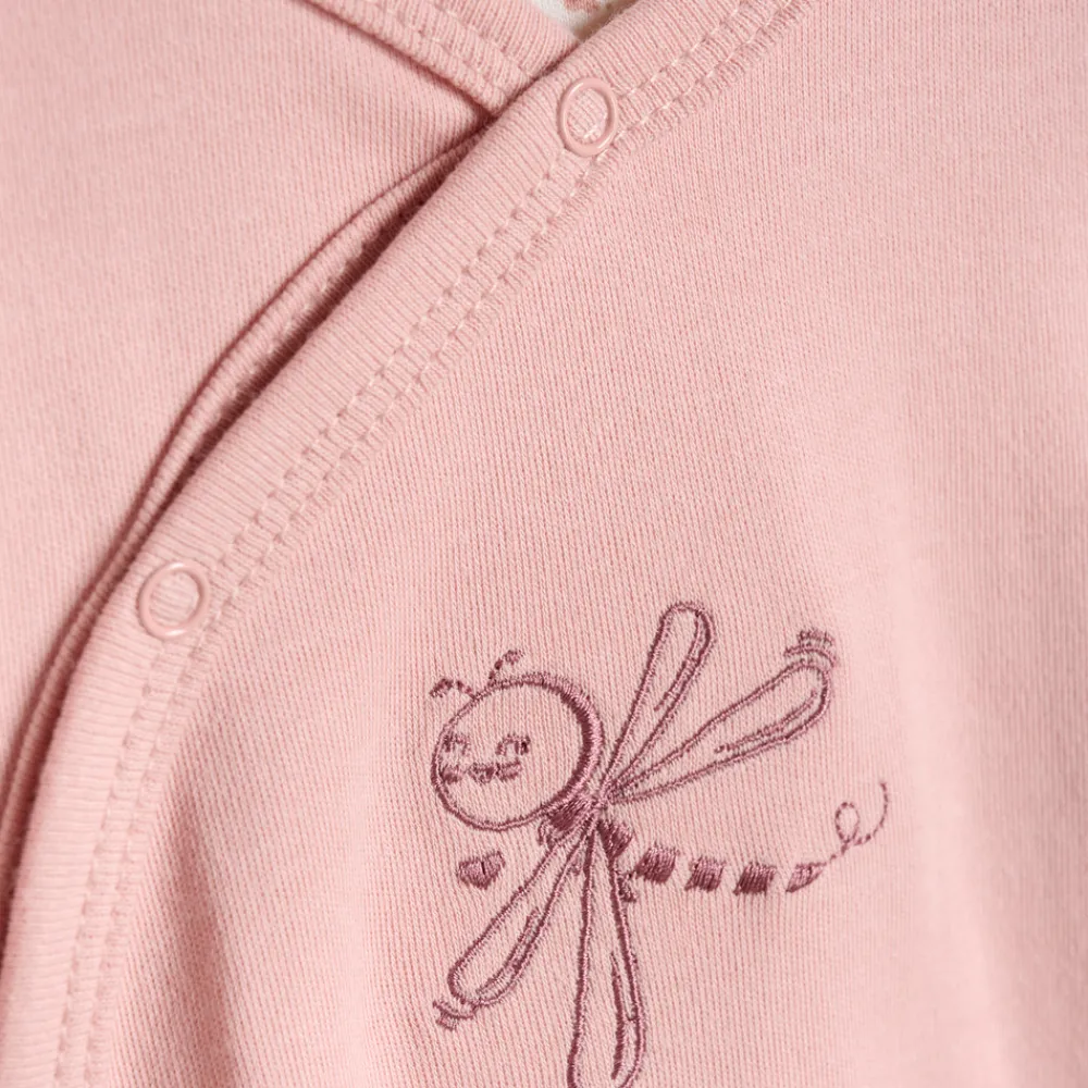 Fixoni Body langærmet m.romper - Misty Rose- Bodysæt|Heldragter M. Fod