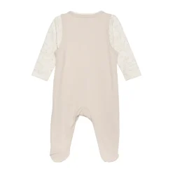 Fixoni Body langærmet m.romper - Oatmeal- Bodysæt|Heldragter M. Fod