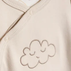 Fixoni Body langærmet m.romper - Oatmeal- Bodysæt|Heldragter M. Fod