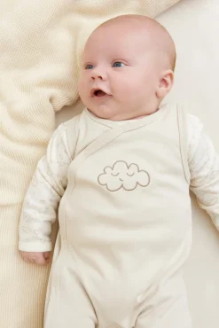 Fixoni Body langærmet m.romper - Oatmeal- Bodysæt|Heldragter M. Fod