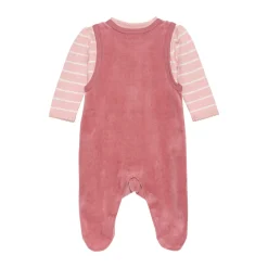 Fixoni Body langærmet m.velour romper - Withered Rose- Bodysæt|Heldragter M. Fod
