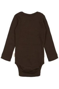 PETIT PIAO Body ls - Coffee Bean- Bodystocking Langærmet