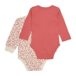 BeKids Body ls 2-pak - Mineral red- Multipack|Bodystocking Langærmet