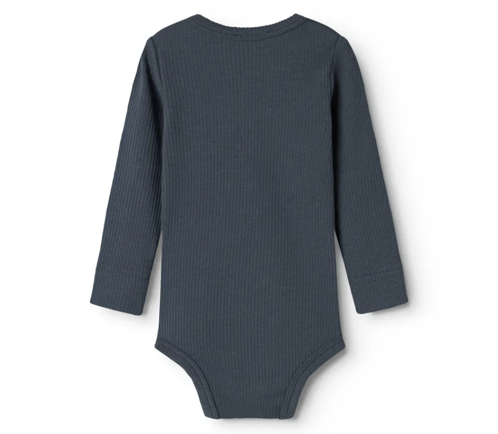 MarMar Copenhagen Body med lange ærmer - Blue- Bodystocking Langærmet