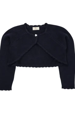 Copenhagen Colors Bolero m. hjerter - NAVY- Cardigans, Veste & Trøjer