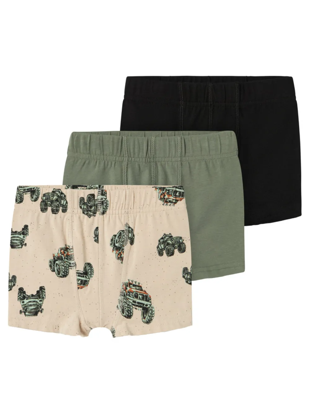 NAME IT Boxer Shorts 3P Monster Truck - Peyote- Undertøj