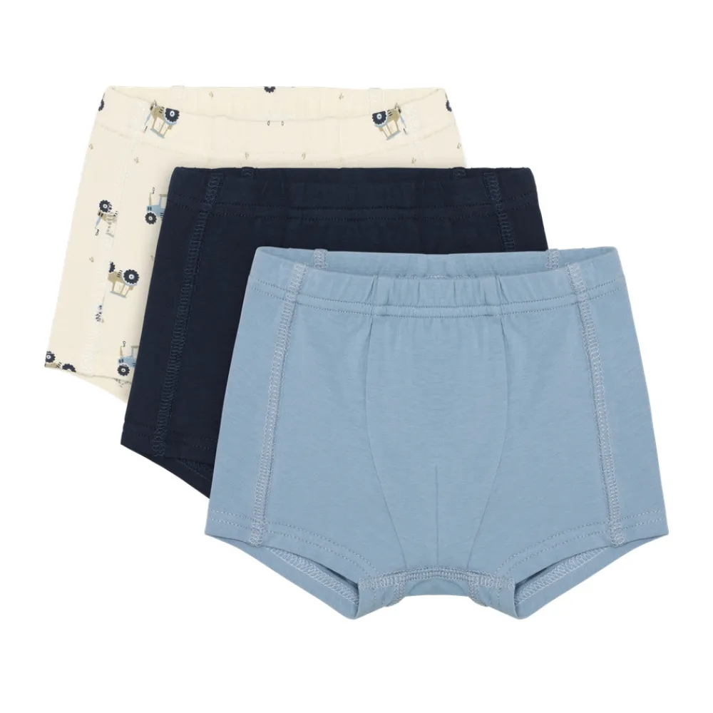BeKids Boxershorts - 3 pak - Faded Denim- Undertøj