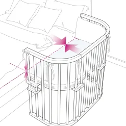 Babybay Boxspring bedside crib - Hvid-Børn Side By Side Senge