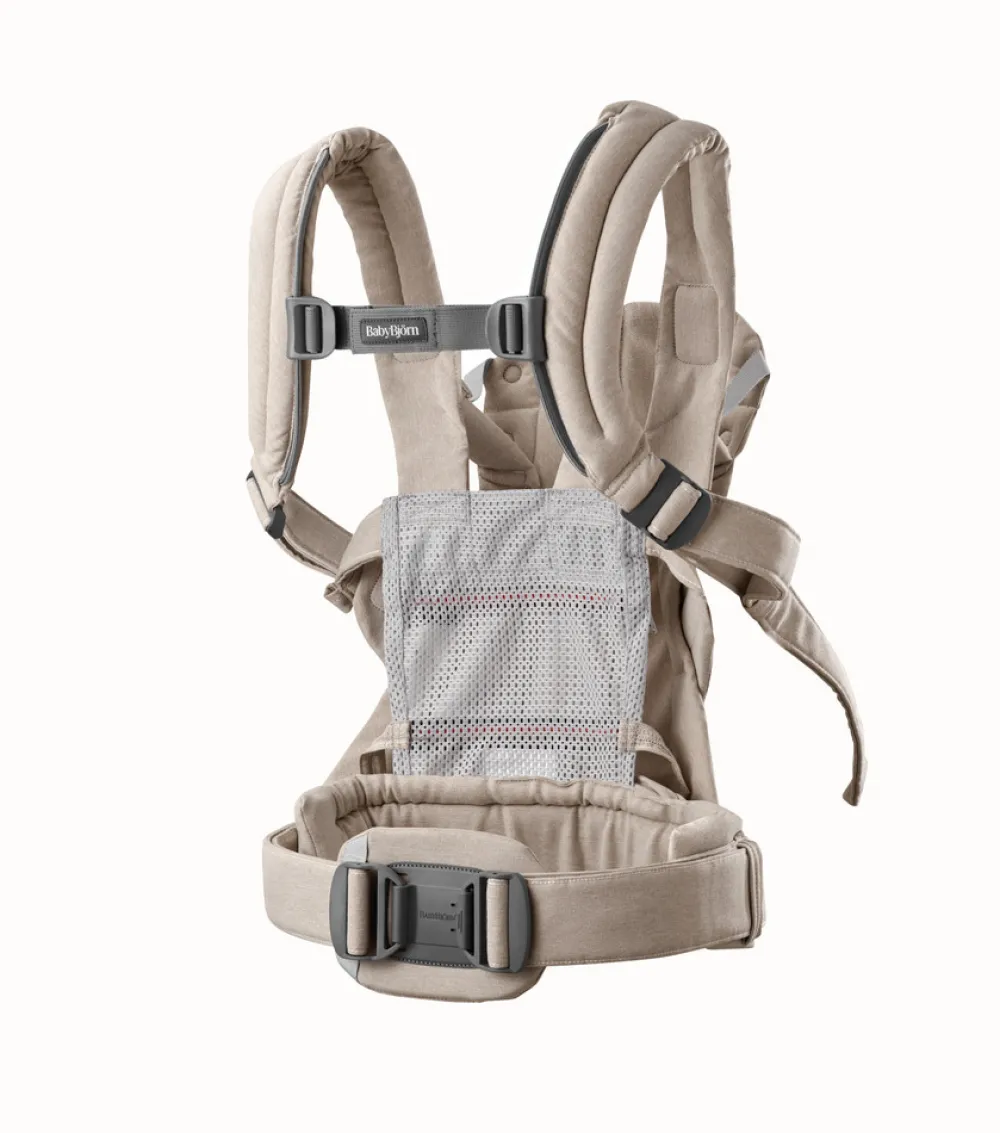 BabyBjörn Bæresele Harmony - Vævet mélange, Lys beige- Bæreseler & Vikler