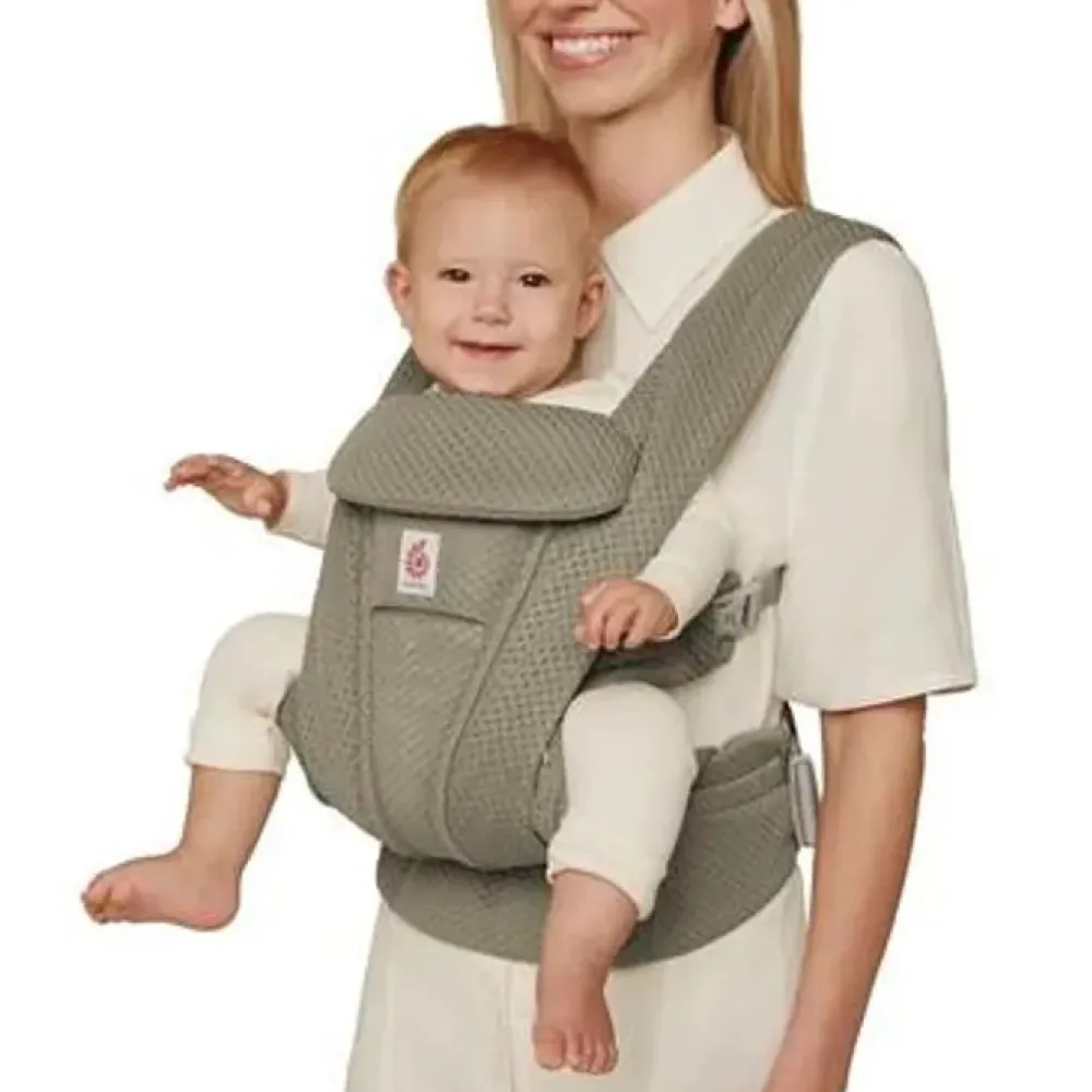 Ergobaby Bæresele, Omni Deluxe, Mesh - Soft Olive- Bæreseler & Vikler
